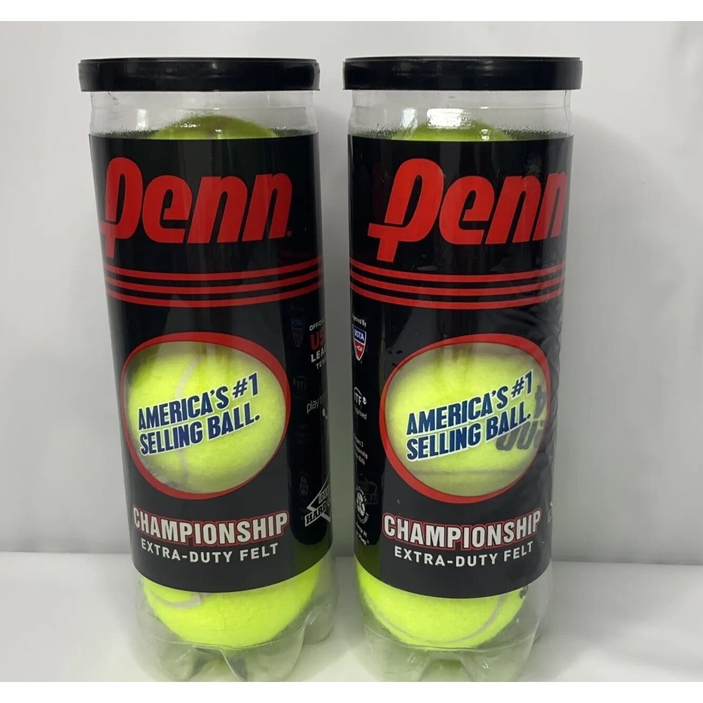 Penn Championship Tennis Balls Pressurized Extra Duty‎ Felt Tennis Balls 2 CANS